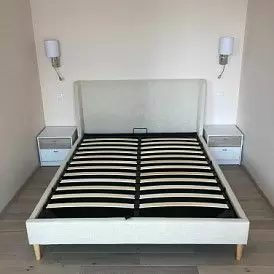 Кровать Carrera 160x200 (с подъемным механизмом), голубой