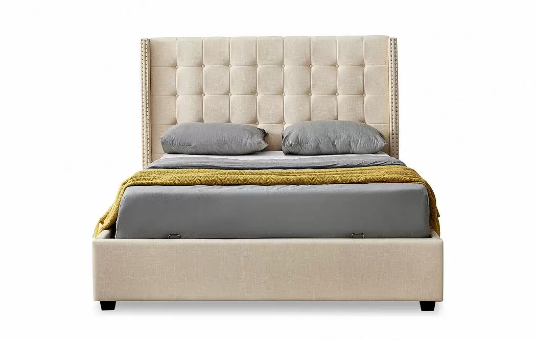 Кровать с подъемным механизмом Vivien 180x200, бежевый - фото 9