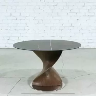 ВИДЕО Стол Niagara 120, черная керамика/орех 