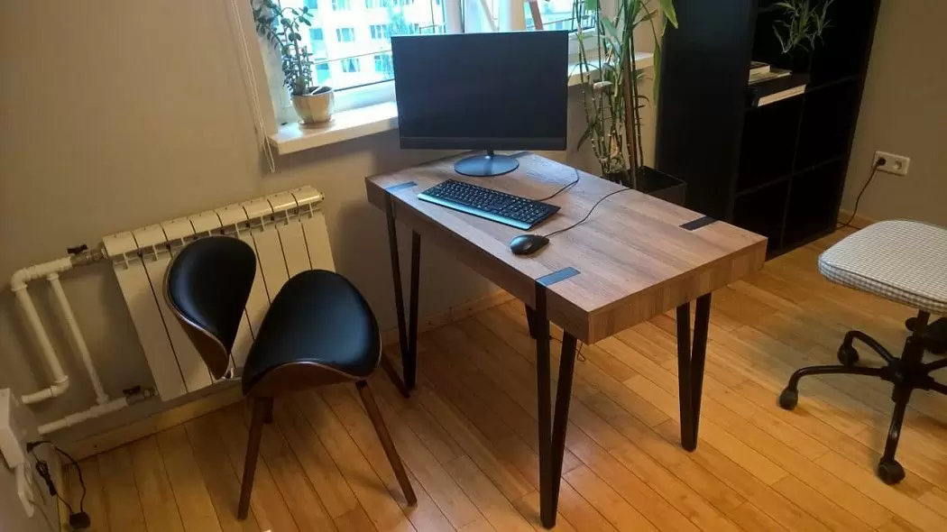 Стол письменный Project, орех/черный - фото 24