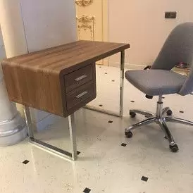 Стол письменный Poesy, орех/хром