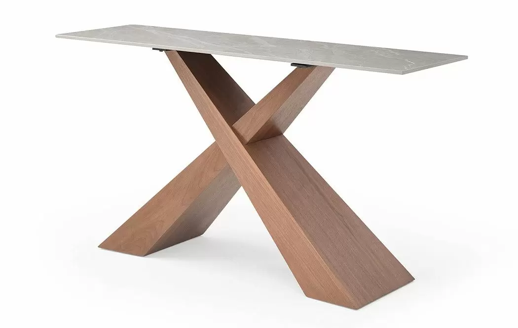 Консоль Fiord (140), серая керамика/орех