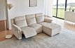 Диван-реклайнер Jonathan угловой (правый), бежевый
