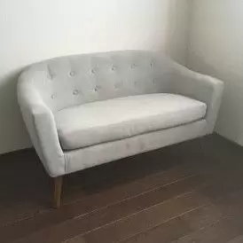 Диван Florence 2-х местный, темно-серый/цветные пуговицы