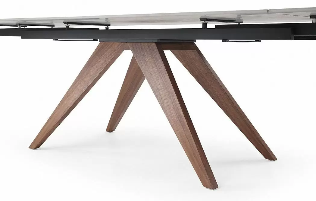 Стол раскладной Valencia 180-260, серая керамика/орех - фото 10