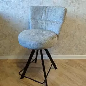 Стул полубарный Dita, серо-бежевый