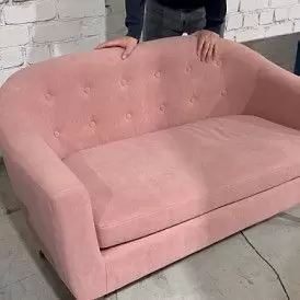 Диван Florence 2-х местный, темно-серый/цветные пуговицы