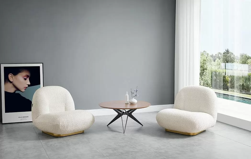 Кресло Cloud, слоновая кость/золото - фото 2