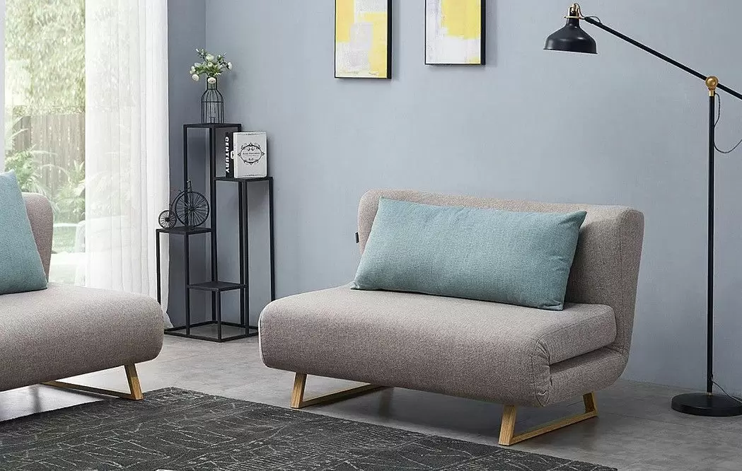 Диван-кровать Rosy 2-х местный, бежевый/мята