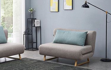 Диван-кровать Rosy 2-х местный, бежевый/мята