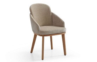 Стул Clarissa, бежевый/орех