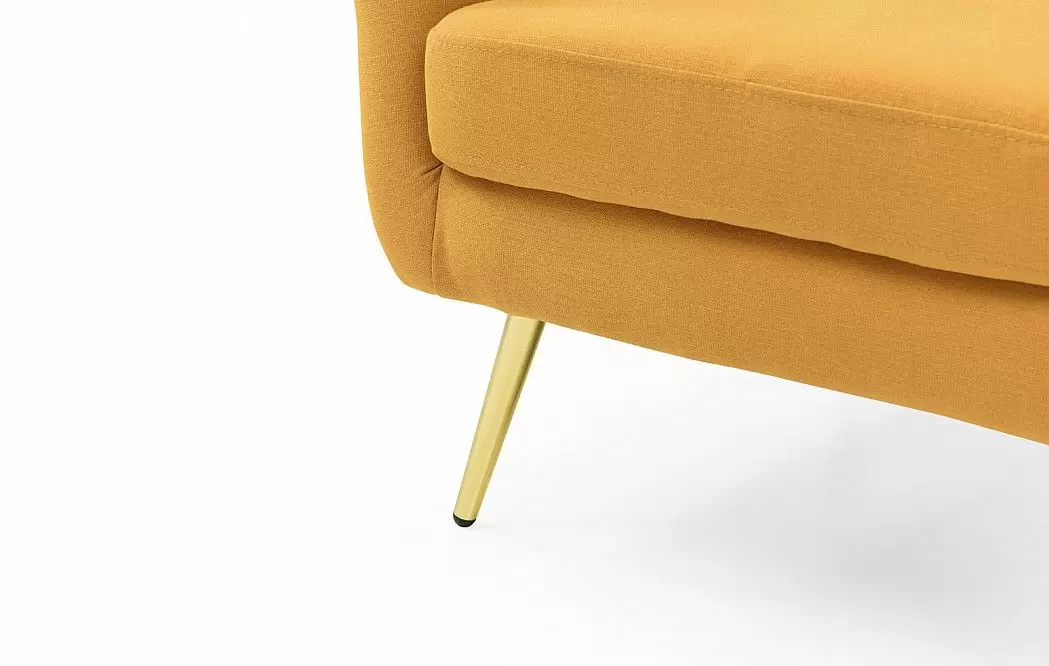 Кресло Carmen, желтый/золотые ножки - фото 9