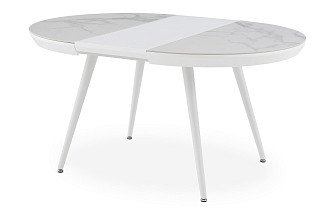 Стол раскладной Valerie 110-150, белая керамика