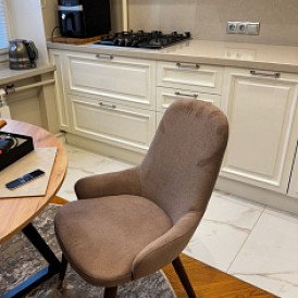 Стул Franco, бежевый/орех/золото