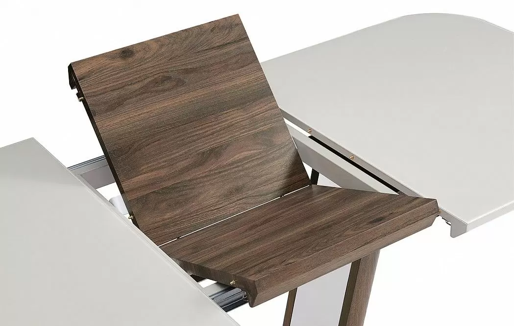 Стол раскладной Ester 140-180, бежевый/коричневый - фото 13