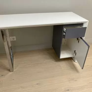 Стол письменный Kepler, белый/серый