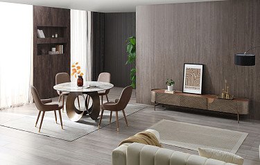 Стол Teodor + 4 стула Franco