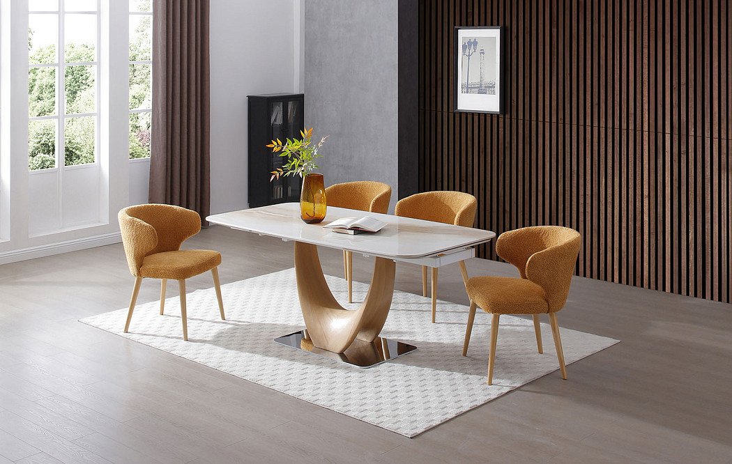 Стол раскладной Rimini Ceramic 160-240, бежевая керамика/ясень - фото 5