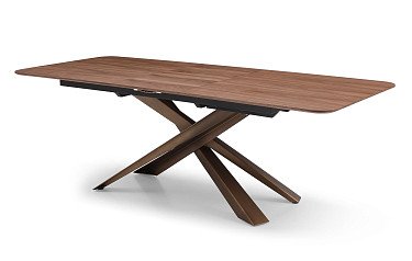 Стол раскладной Esmeralda 180-230, орех/бронза