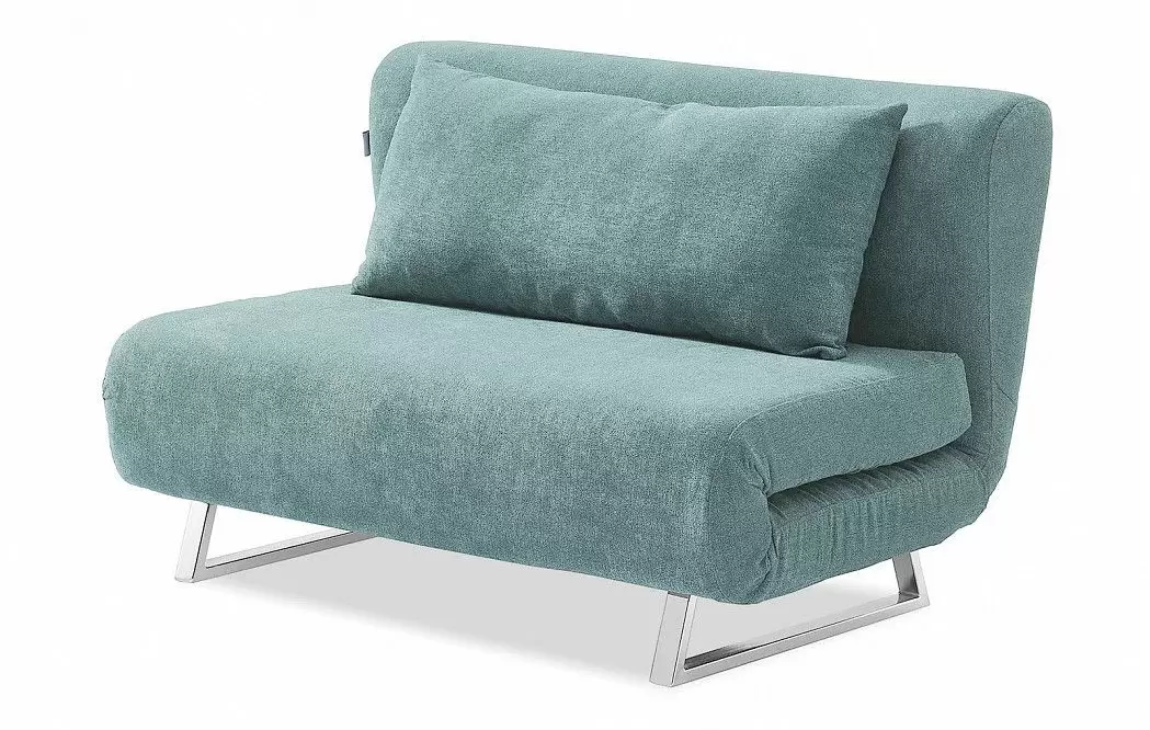 Диван-кровать Rosy 2-х местный, бирюзовый/хром - фото 8