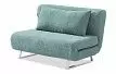 Диван-кровать Rosy 2-х местный, бирюзовый/хром