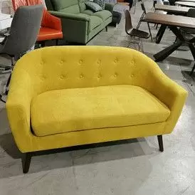 Диван Florence 2-х местный, темно-серый/цветные пуговицы