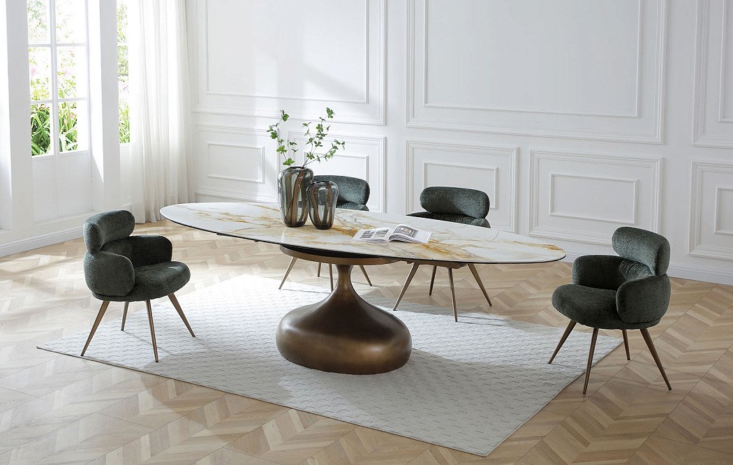 Стол раскладной Ariana 180-270, керамика/бронза - фото 2