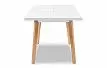 Стол раскладной Pamela 130-170, белый матовый/бук