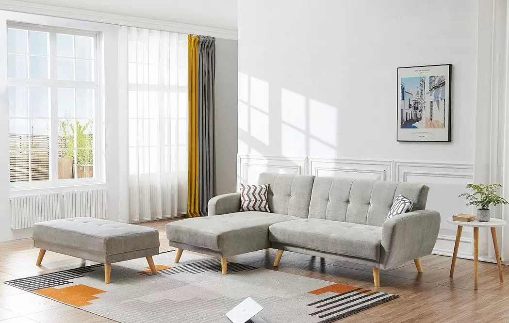 Диван-кровать Christy угловой (левый), серо-бежевый