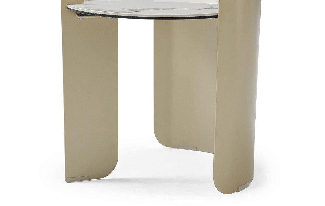 Стол журнальный Diva (53), белая керамика/шампань - фото 5