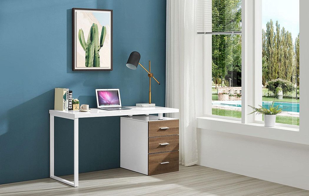 Стол письменный Endeavor, белый/орех - фото 3