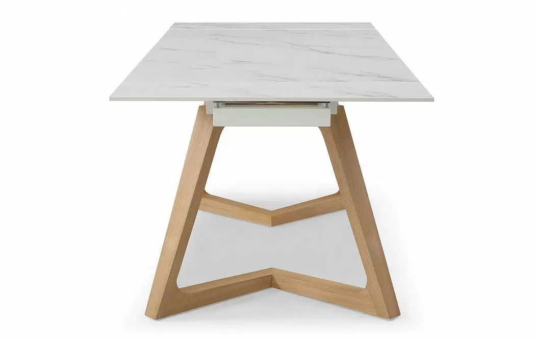 Стол раскладной Sorrento 160-220, белая керамика/ясень - фото 16