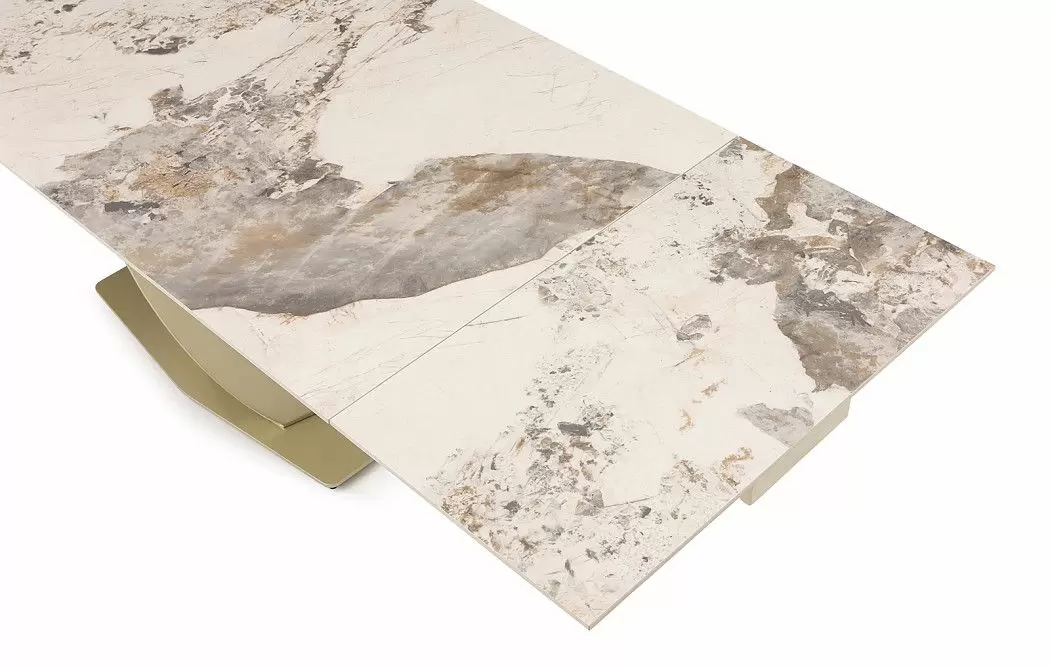 Стол раскладной Luisa 160-240, светлая керамика/шампань - фото 7