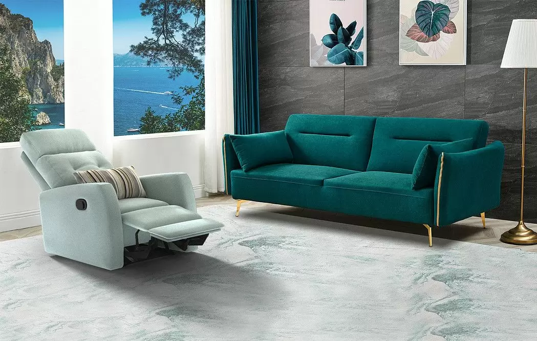 Кресло-реклайнер Vegas, снежная мята - фото 3