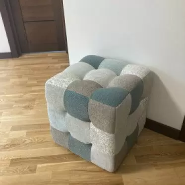 Пуф Trendy, светлый пэчворк