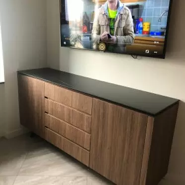 Буфет Nottingham, темная керамика/орех