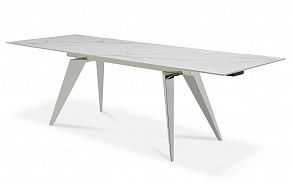 Стол раскладной Ramses 180-250, белый мрамор/хром Стол раскладной Ramses 180-250, белый мрамор/хром