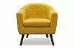 Кресло Florence, желтый шафран/орех