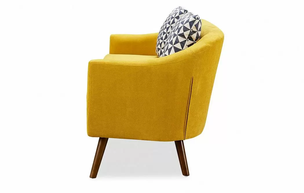 Диван Florence 3-х местный, желтый шафран/орех - фото 7