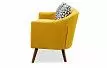 Диван Florence 3-х местный, желтый шафран/орех