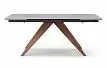 Стол раскладной Valencia 180-260, серая керамика/орех