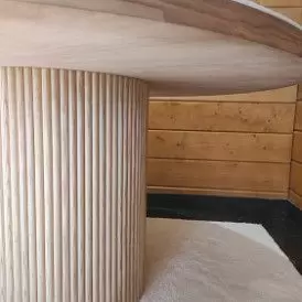 Стол Adriana 150, белая керамика/ясень