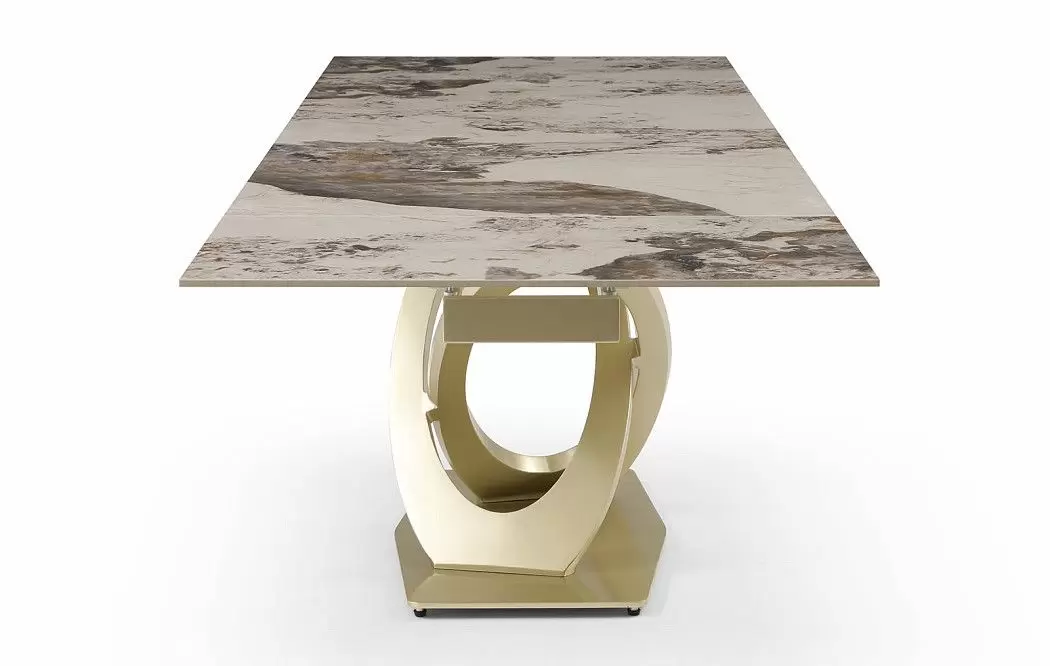 Стол раскладной Luisa 180-280, светлая керамика/шампань - фото 12