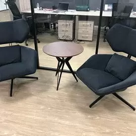 Стол журнальный Elegance (70), орех/черный