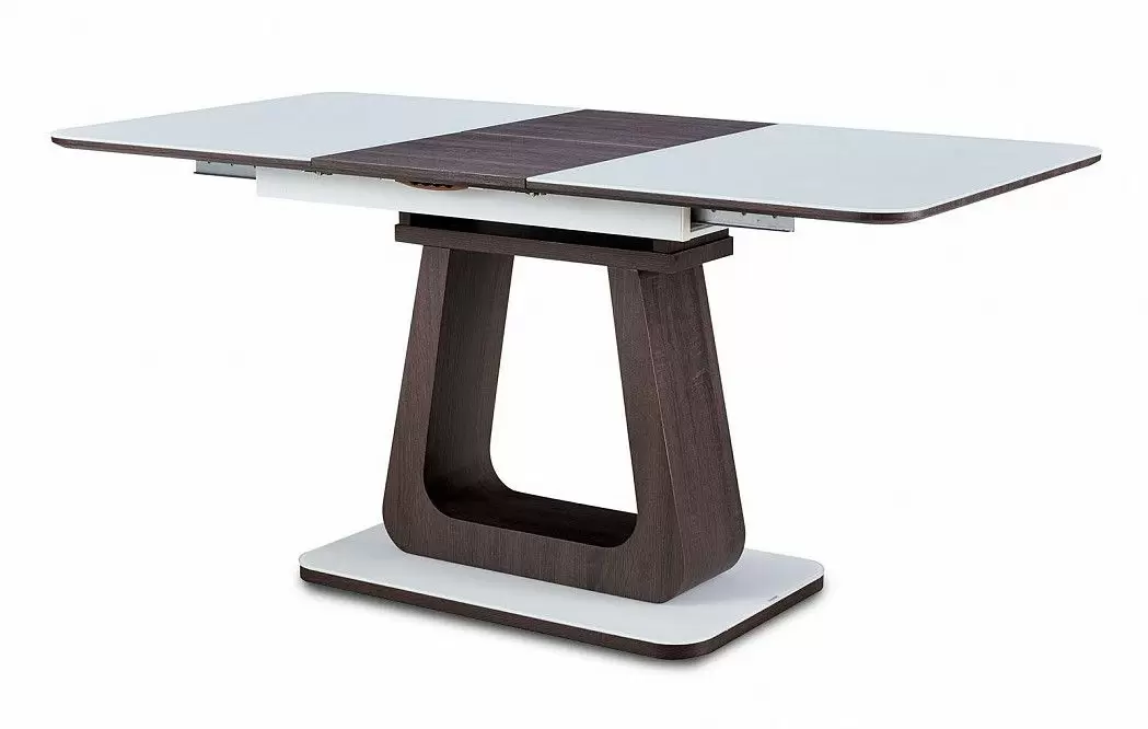 Стол раскладной Rosanna 120-160, темно-коричневый/белый