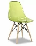 Стул Glossy (в стиле Eames), зеленый прозрачный
