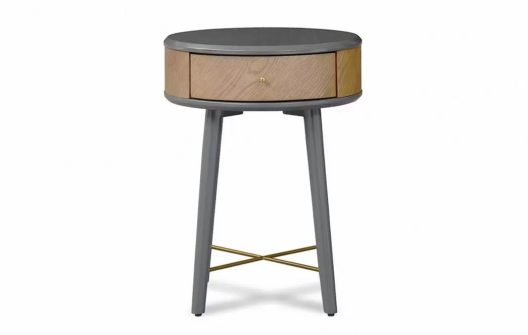 Тумба прикроватная Paula, дуб/темно-серый - фото 4