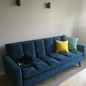 Диван-кровать Felicity, темно-синий/натуральный