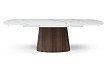 Стол раскладной Bavaria 140-200, белая керамика/орех