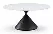 Стол журнальный Sanremo (90), белая керамика/черный